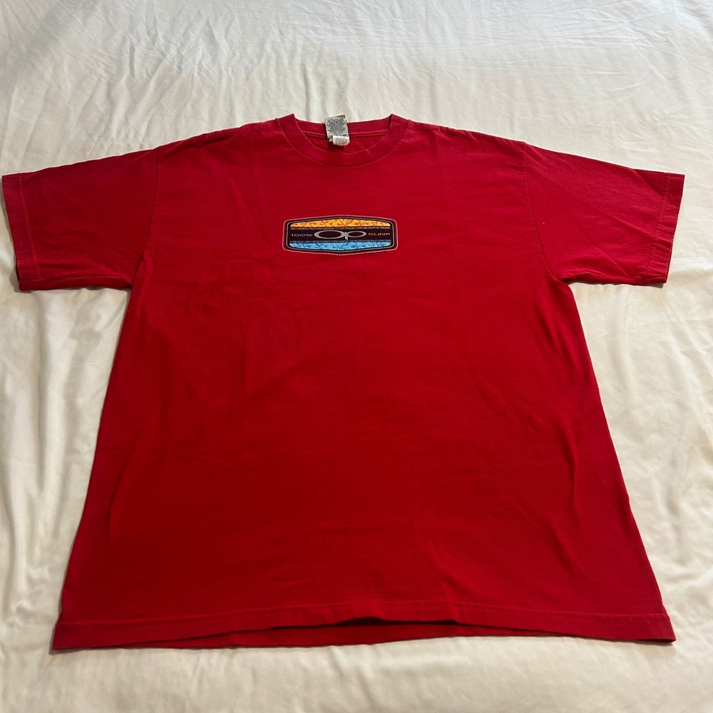 Vintage Ocean Pacific OP Surf T-Shirt Mens XL Red Graphic Tee 2000s Y2K Cotton